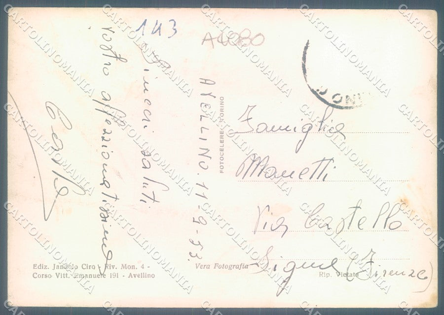 Avellino Città Viale Gramsci PIEGHINE Foto FG cartolina JK1519 – retro