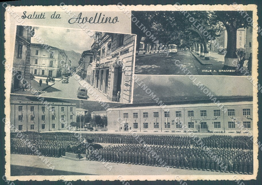 Avellino Città Militari Caserma saluti da PIEGHINA ANGOLO FG cartolina JK1524 – fronte