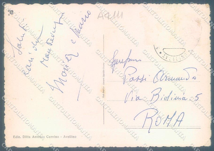 Avellino Montevergine Santuario PIEGA saluti da FG cartolina JK1530 – retro