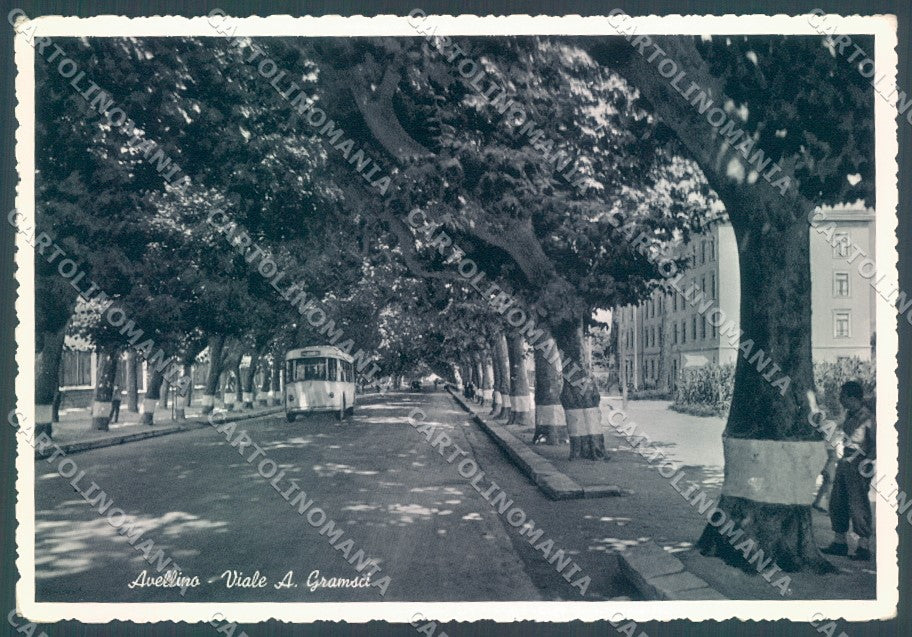 Avellino Città Tram Viale Gramsci Foto FG cartolina JK1532 – fronte