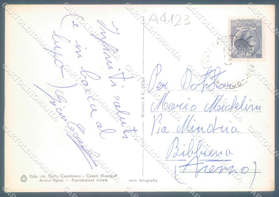 Avellino Ariano Irpino Brunner 951-7 Foto FG cartolina JK1533 – retro