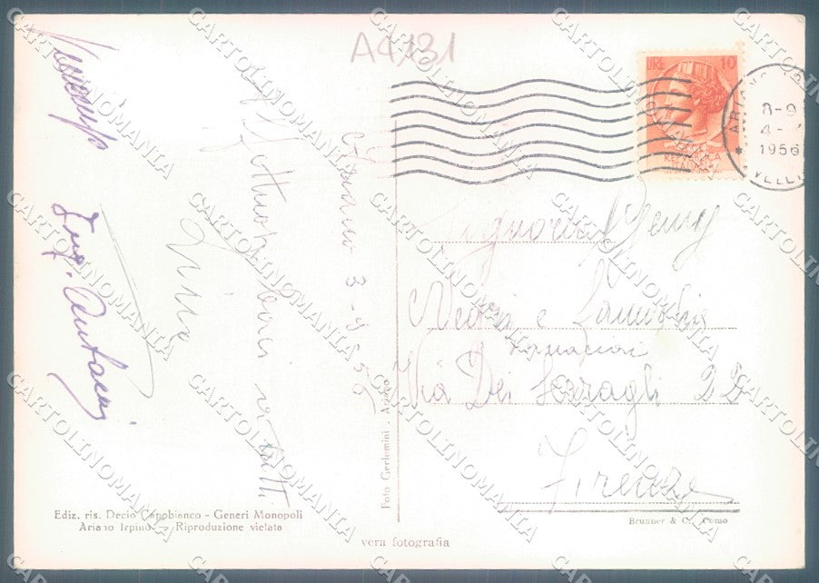 Avellino Ariano Irpino Brunner Foto FG cartolina JK1538 – retro