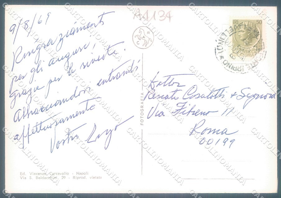 Avellino Montevergine Santuario Foto FG cartolina JK1540 – retro