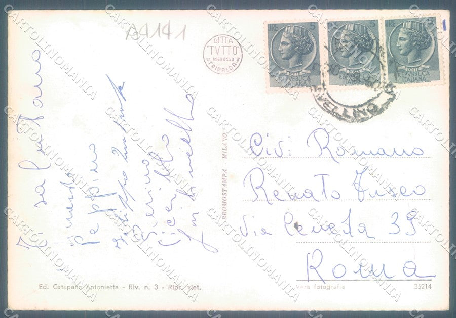 Avellino Lacedonia PIEGHINA ANGOLO Foto FG cartolina JK1542 – retro