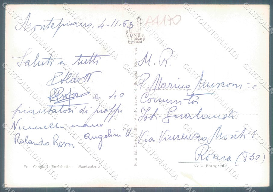 Potenza Montepiano saluti da Foto FG cartolina JK1548 – retro