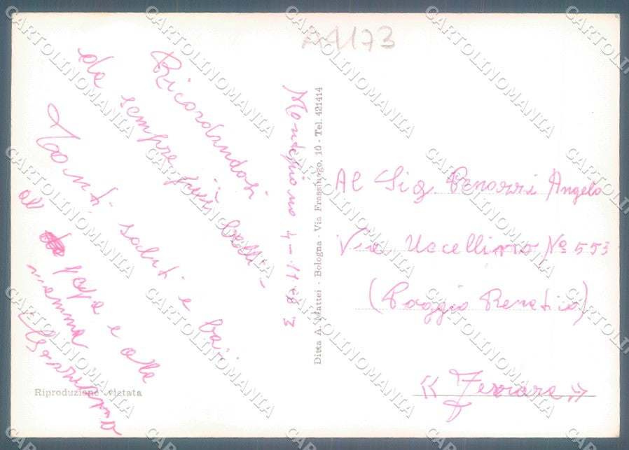 Potenza Badia di Montepiano Foto FG cartolina JK1549 – retro