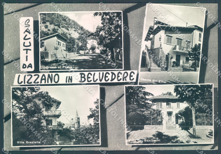 Bologna Lizzano in Belvedere saluti da Foto FG cartolina JK1551 – fronte