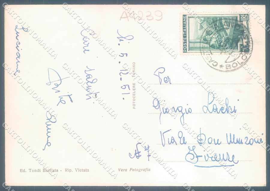 Bologna Castel d'Aiano Foto FG cartolina JK1567 – retro