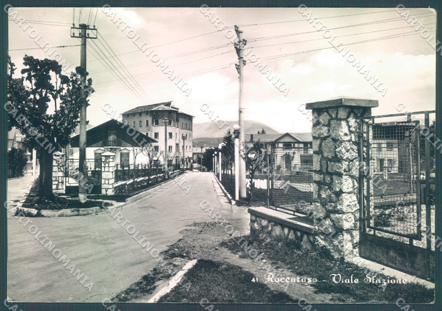 L'Aquila Roccaraso Viale Stazione Foto FG cartolina JK1570 – fronte