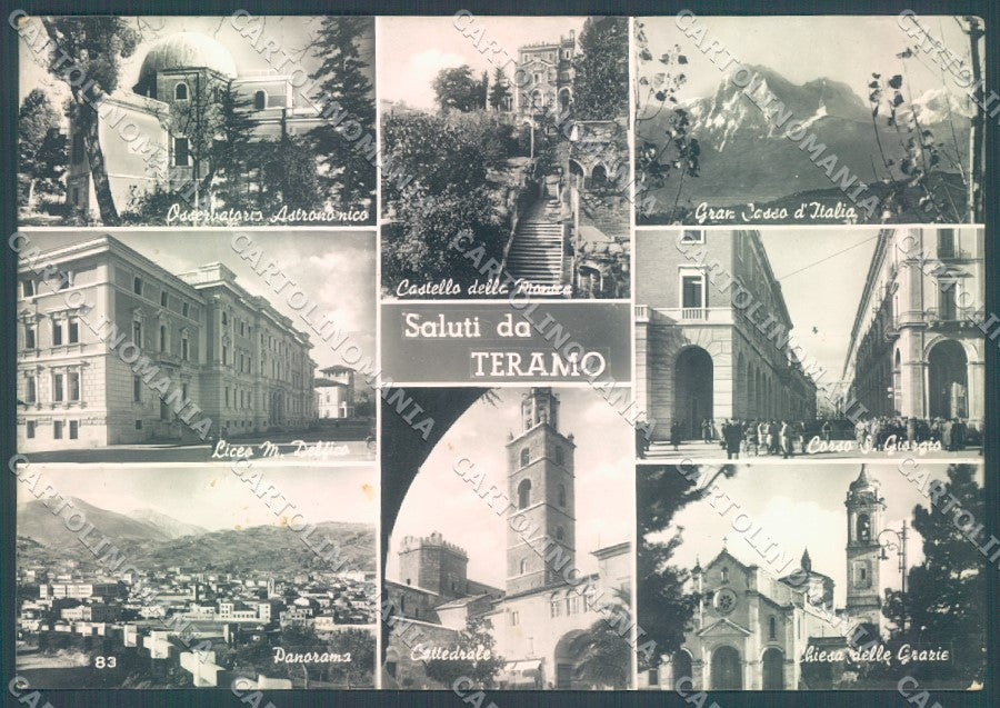 Teramo Città Castello Chiesa delle Grazie saluti da Foto FG cartolina JK1573 – fronte