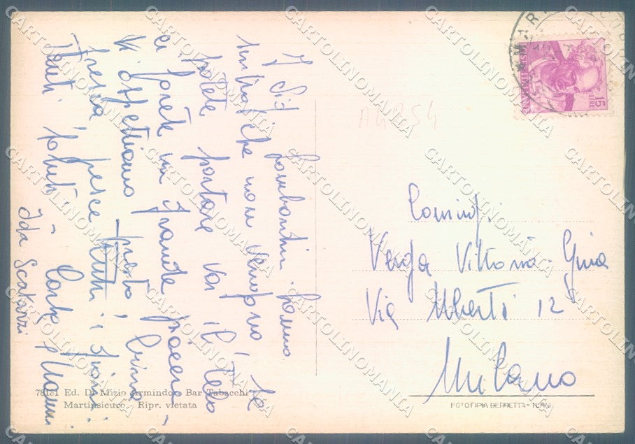 Teramo Martinsicuro Colonia Bambini Mare saluti da FG cartolina JK1575 – retro