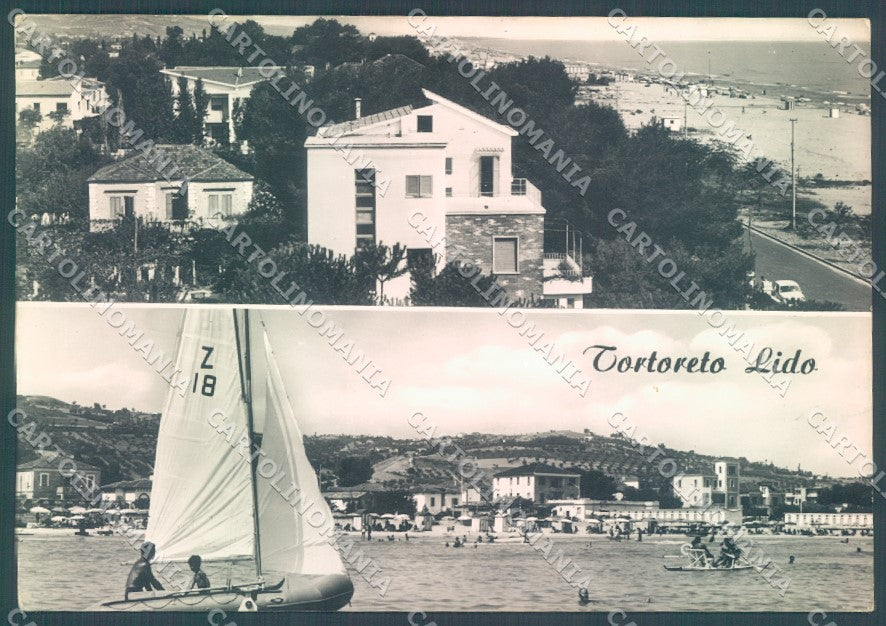Teramo Tortoreto Barca a Vela Spiaggia Foto FG cartolina JK1580 – fronte