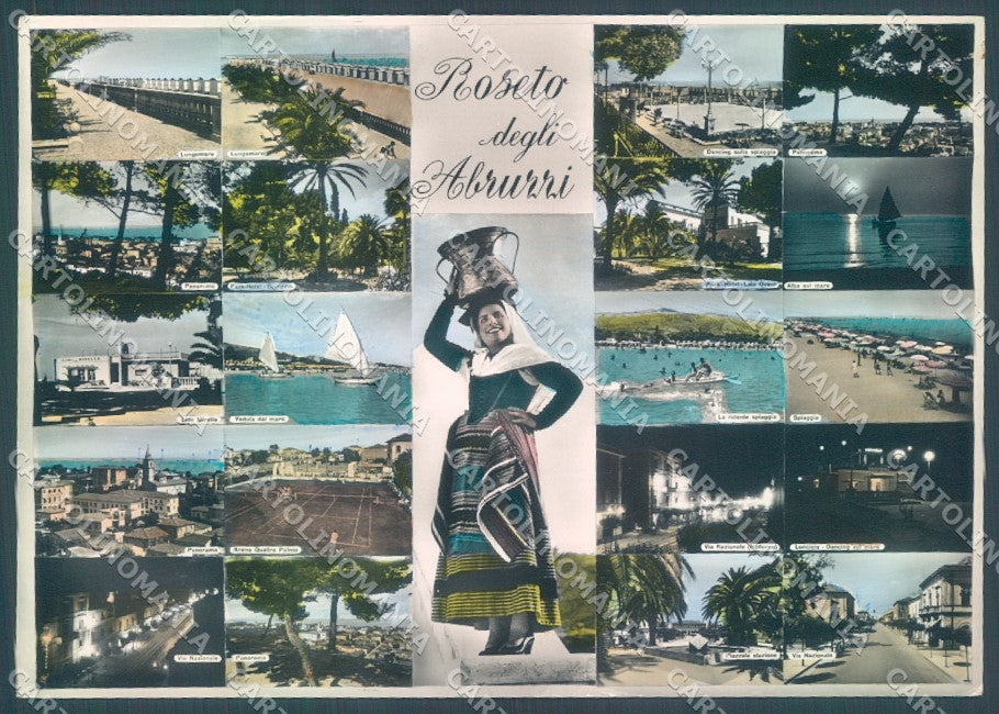 Teramo Roseto Abruzzi Costumi Lungomare Foto FG cartolina JK1600 – fronte