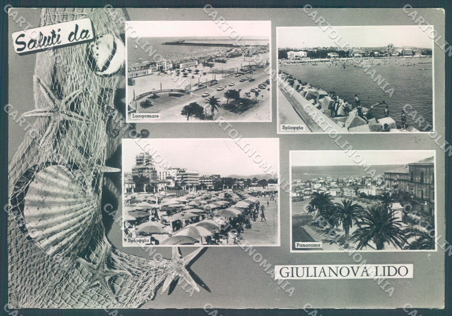 Teramo Giulianova Spiaggia Lungomare saluti da Foto FG cartolina JK1602 – fronte
