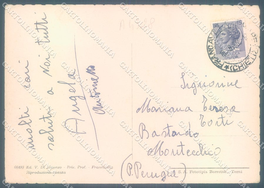 Chieti Francavilla al Mare saluti da FG cartolina JK1607 – retro