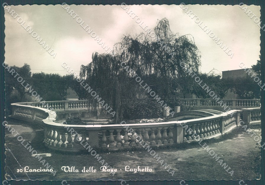 Chieti Lanciano Villa delle Rose PIEGA ANGOLO Foto FG cartolina JK1608 – fronte