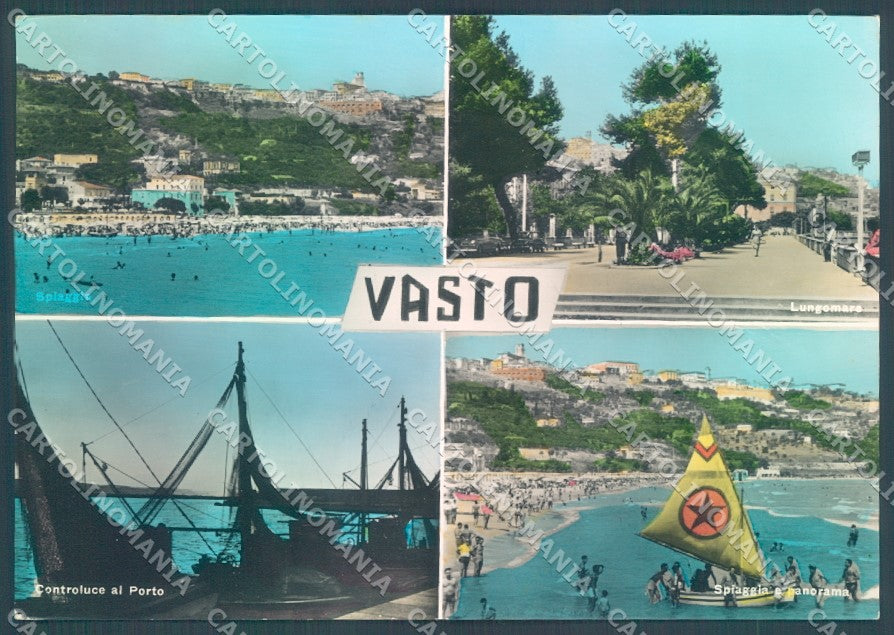 Chieti Vasto Spiaggia Lungomare Foto FG cartolina JK1611 – fronte