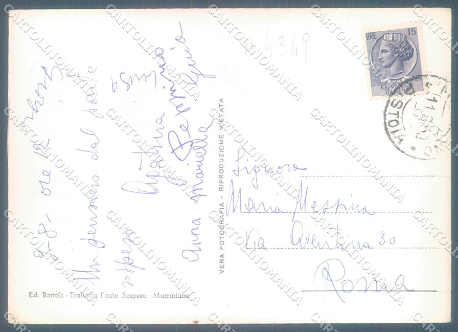 Pistoia Mammiano Ponte Sospeso Foto FG cartolina JK1620 – retro