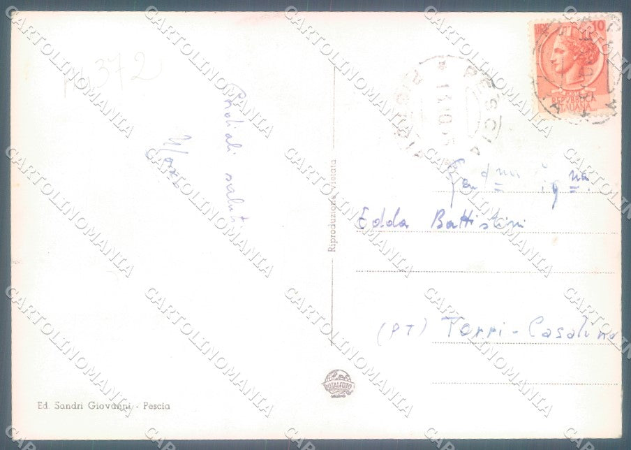 Pistoia Pescia Mercato Fiori Foto FG cartolina JK1633 – retro