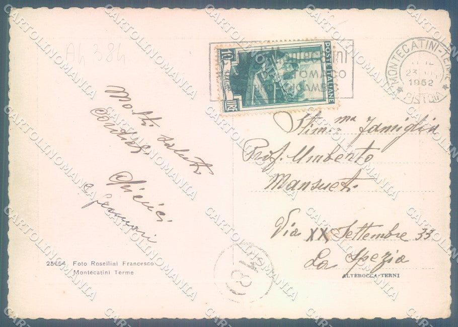 Pistoia Montecatini Piazza del Popolo Alterocca 25664 FG cartolina JK1640 – retro