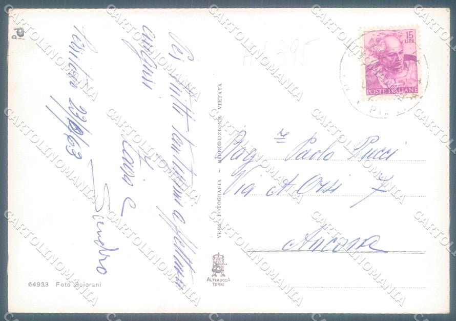 Pistoia Massa Cozzile Alterocca 64933 Foto FG cartolina JK1645 – retro
