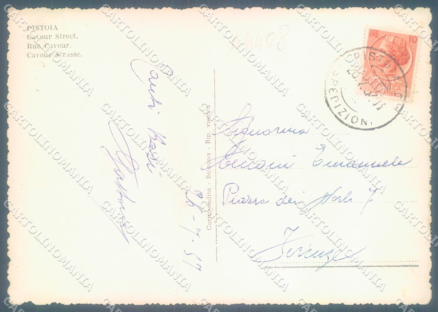 Pistoia Città Via Cavour Foto FG cartolina JK1653 – retro