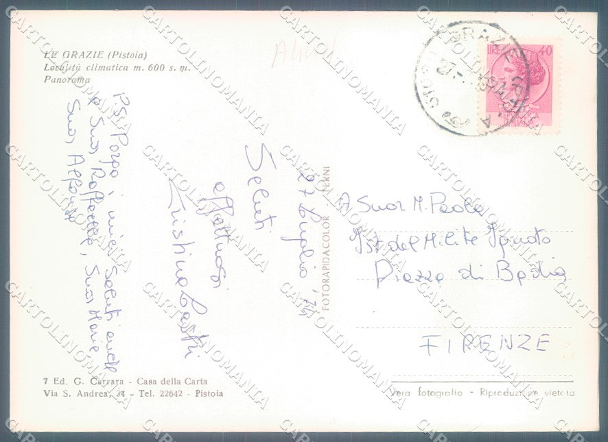Pistoia Le Grazie Foto FG cartolina JK1655 – retro