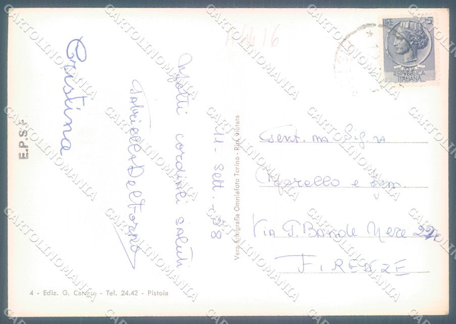 Pistoia Cireglio Foto FG cartolina JK1657 – retro