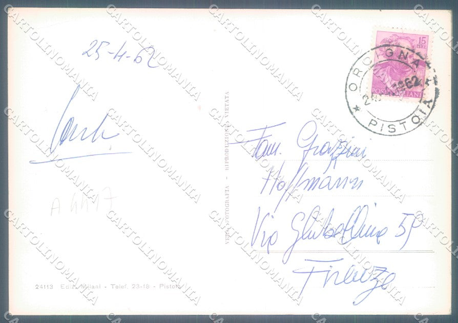 Pistoia Orsigna PIEGA ANGOLO Foto FG cartolina JK1658 – retro