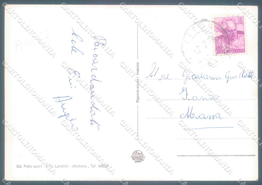 Pistoia Abetone Seggiovia saluti da FOTO FG cartolina JK1663 – retro