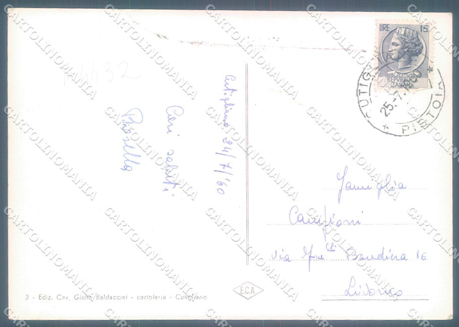 Pistoia Cutigliano Funivia Chiesa saluti da Foto FG cartolina JK1666 – retro