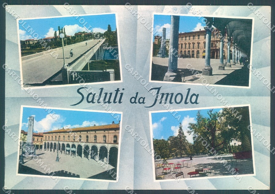 Bologna Imola Ponte Piazza saluti da Foto FG cartolina JK1674 – fronte