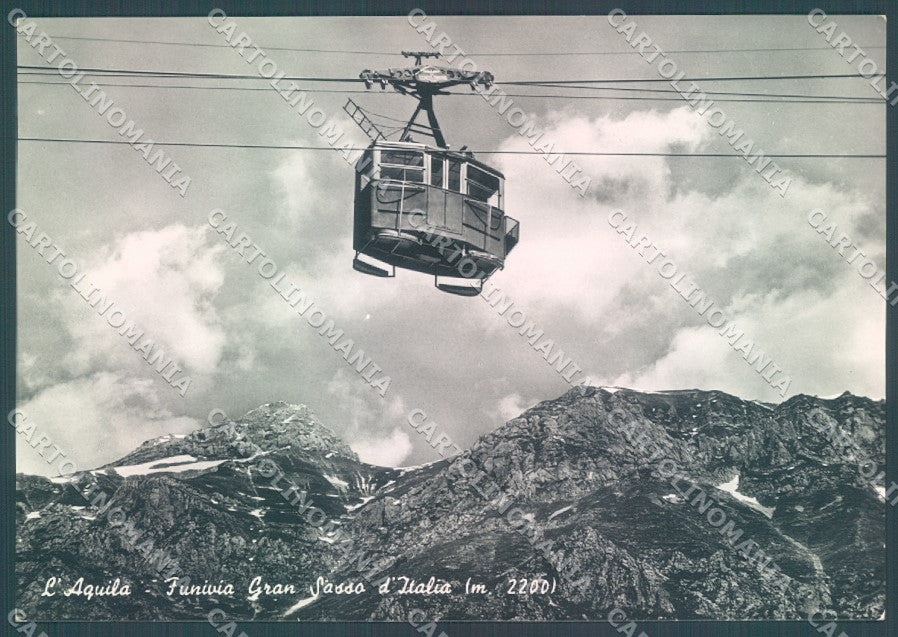 L'Aquila Città Funivia Gran Sasso Foto FG cartolina JK1682 – fronte