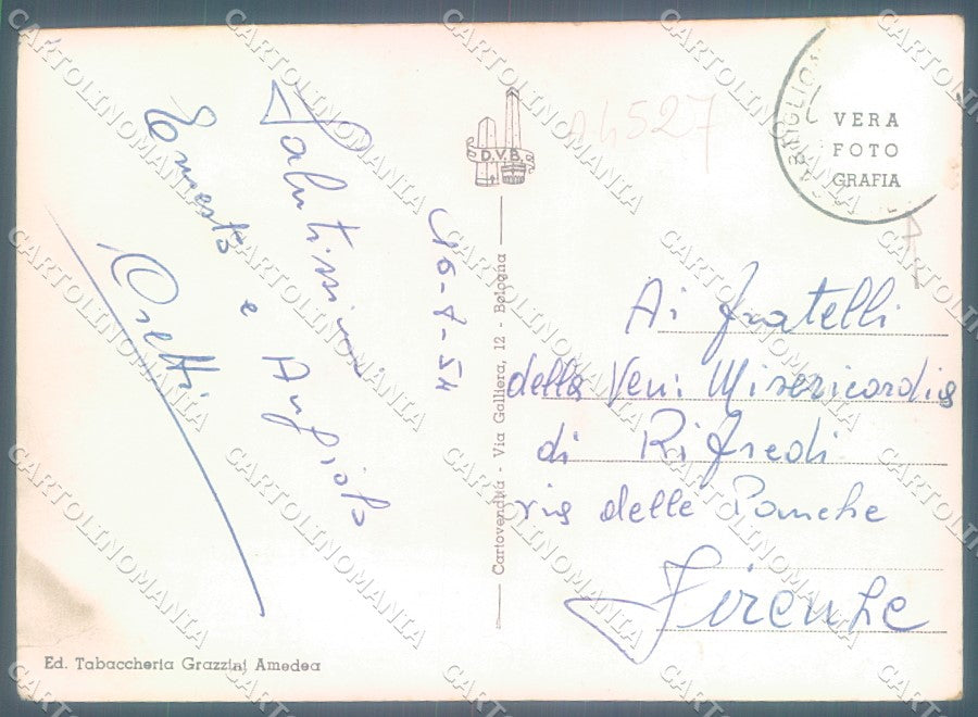 Bologna Castiglione dei Pepoli Piazza Libertà PIEGHINE Foto FG cartolina JK1699 – retro