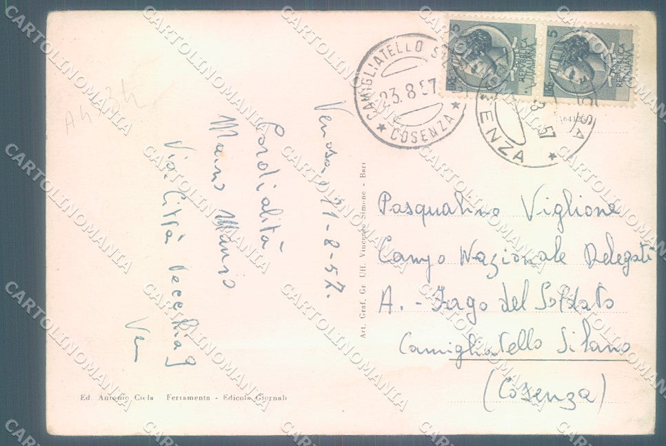 Potenza Venosa Monumento Orazio Flacco FG cartolina JK1703 – retro