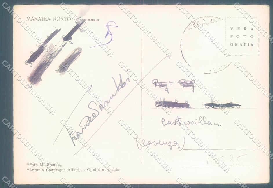 Potenza Maratea Porto Foto FG cartolina JK1704 – retro
