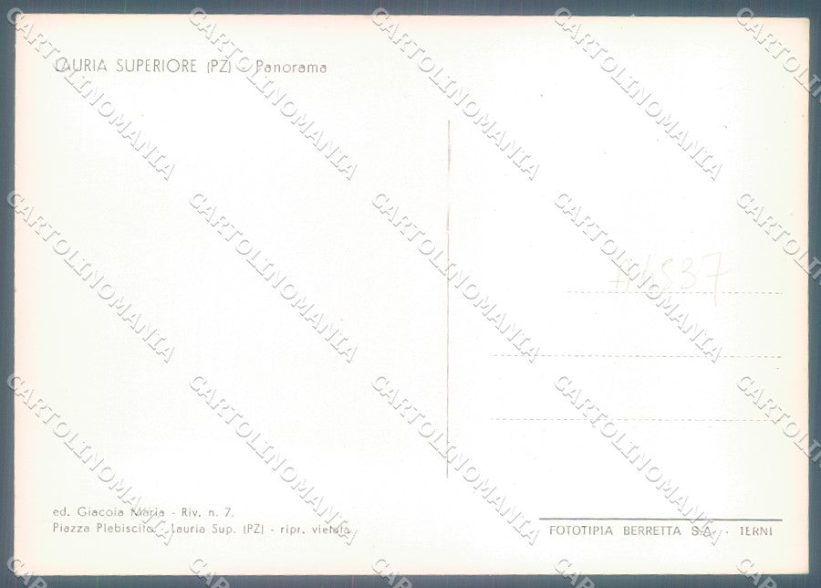 Potenza Lauria Foto FG cartolina JK1705 – retro