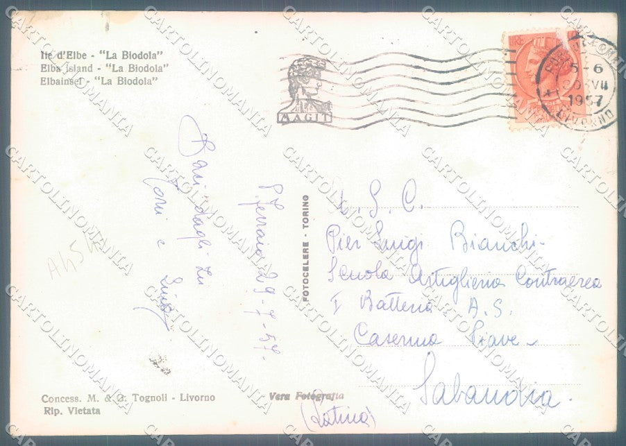 Livorno Elba Biodola Foto FG cartolina JK1706 – retro