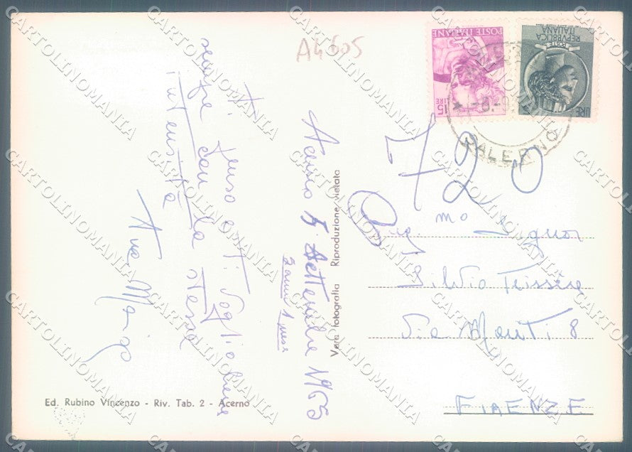 Salerno Acerno Foto FG cartolina JK1724 – retro