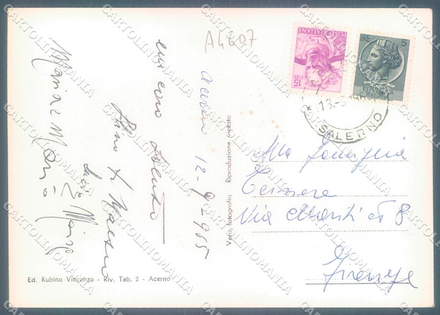 Salerno Acerno Foto FG cartolina JK1725 – retro