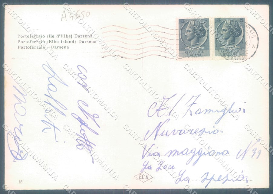Livorno Isola d'Elba Portoferraio Foto FG cartolina JK1731 – retro