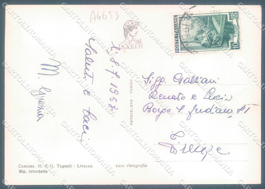 Livorno Isola d'Elba Marciana Marina Foto FG cartolina JK1732 – retro