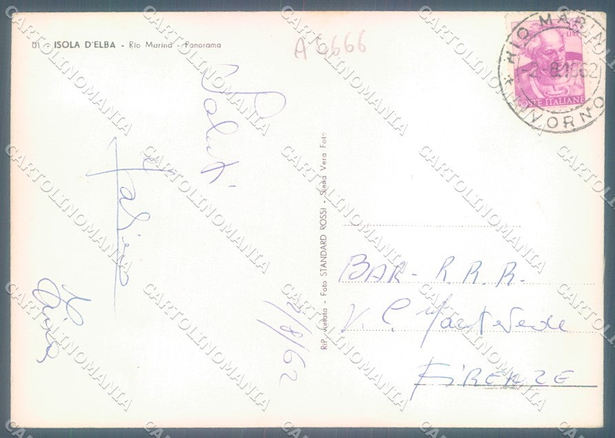 Livorno Isola d'Elba Rio Marina Foto FG cartolina JK1736 – retro