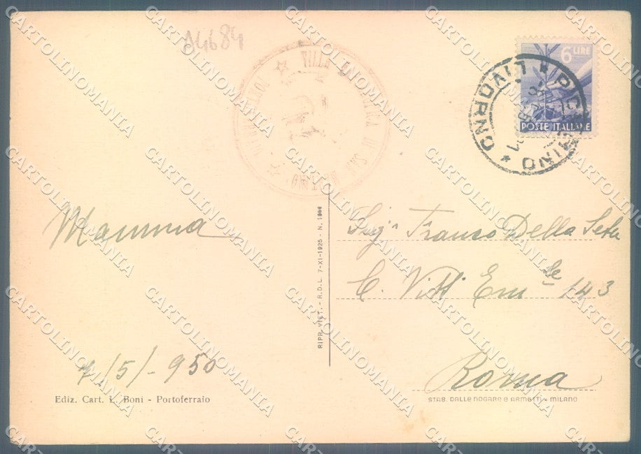 Livorno Isola d'Elba Portoferraio Villa Museo Napoleonico FG cartolina JK1739 – retro