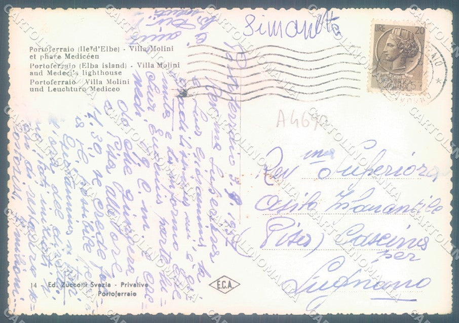 Livorno Isola d'Elba Portoferraio Foto FG cartolina JK1740 – retro