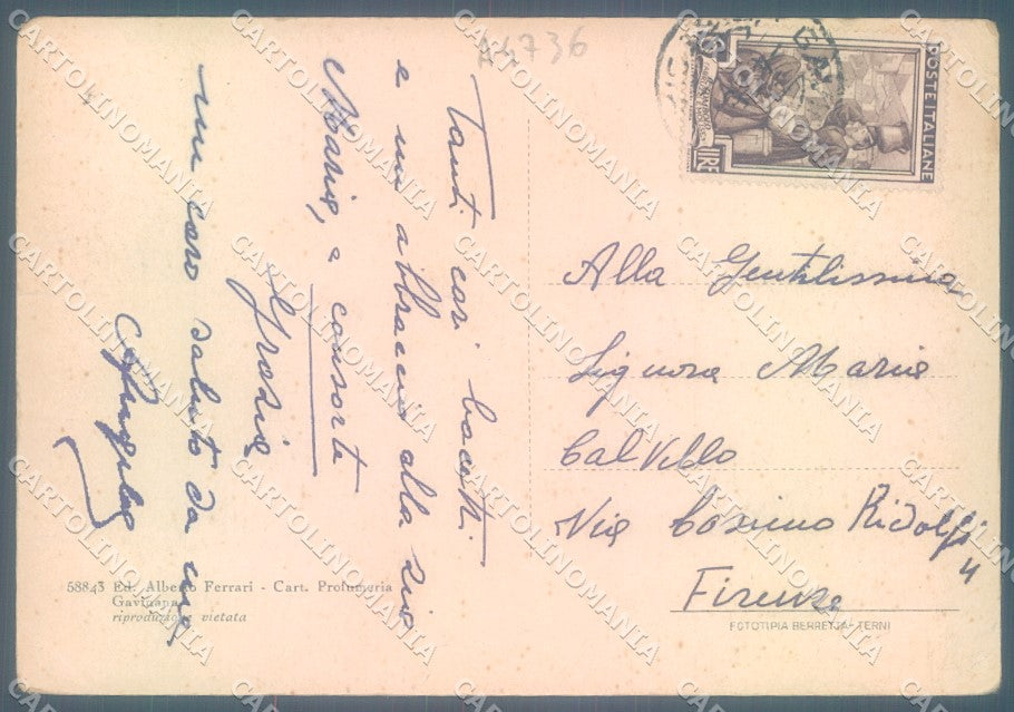 Pistoia San Marcello Pistoiese Gavinana PIEGA ANGOLO FG cartolina JK1756 – retro