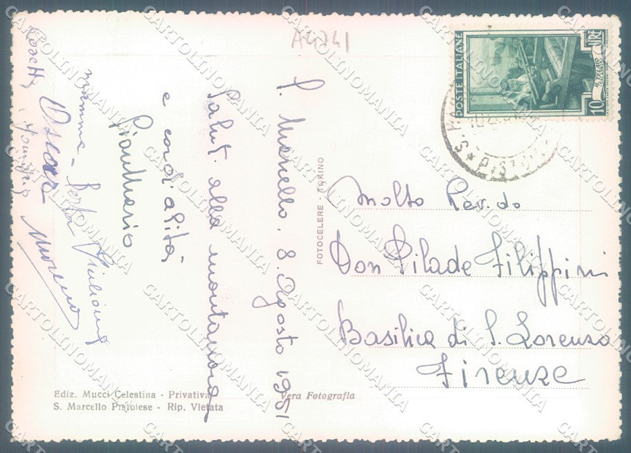 Pistoia San Marcello Pistoiese Foto FG cartolina JK1760 – retro