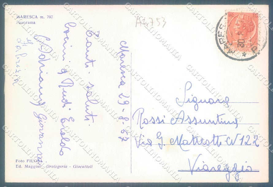 Pistoia San Marcello Pistoiese Maresca Foto FG cartolina JK1770 – retro