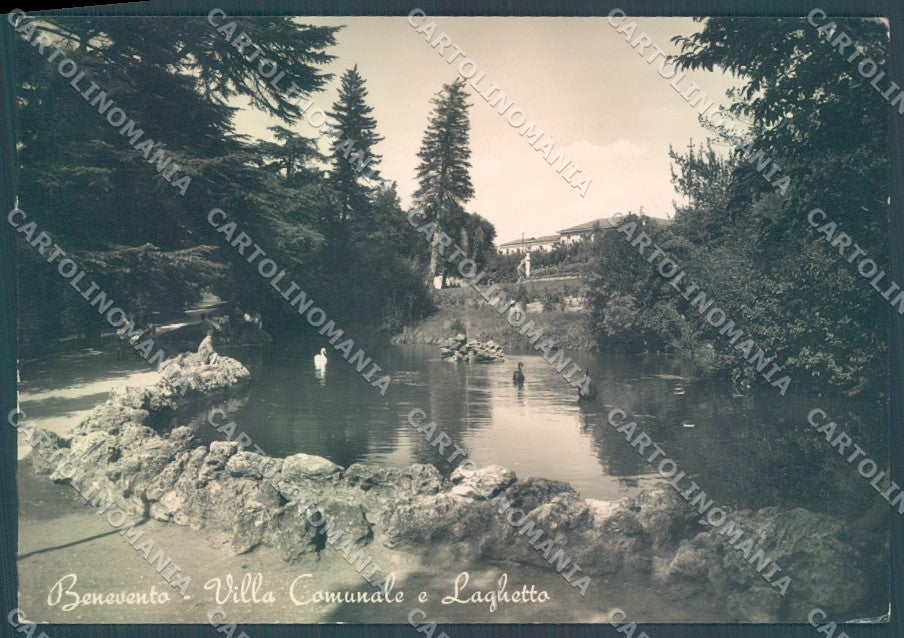 Benevento Villa Comunale Laghetto PIEGHINA Foto FG cartolina JK1778 – fronte