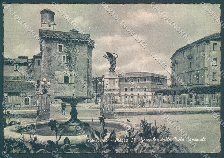 Benevento Monumento Piazza IV Novembre PIEGA FG cartolina JK1783 – fronte